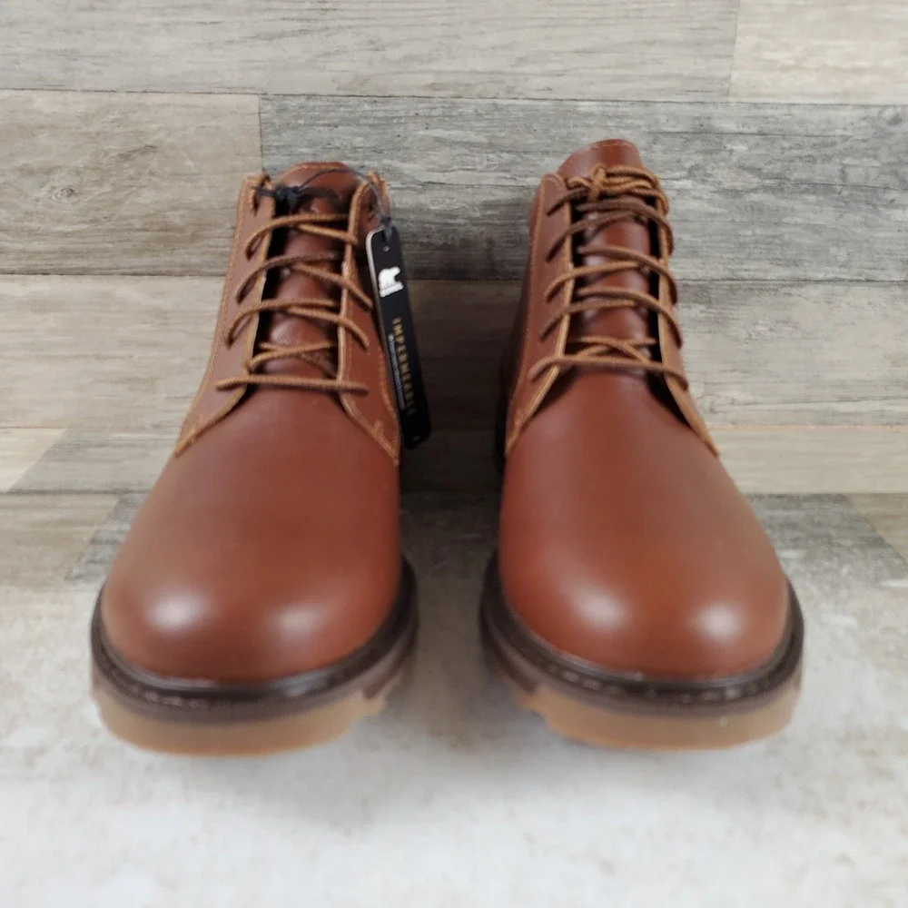 Sorel Madson II Mens Chukka Boots Sz 7.5 Velvet Tan Gum Leather Waterproof Lace